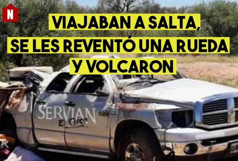 Sanjuaninos volcaron cuando viajaban a Salta