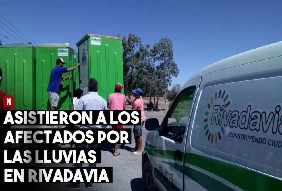 Desde el municipio asistieron a los afectados por la lluvia en Rivadavia