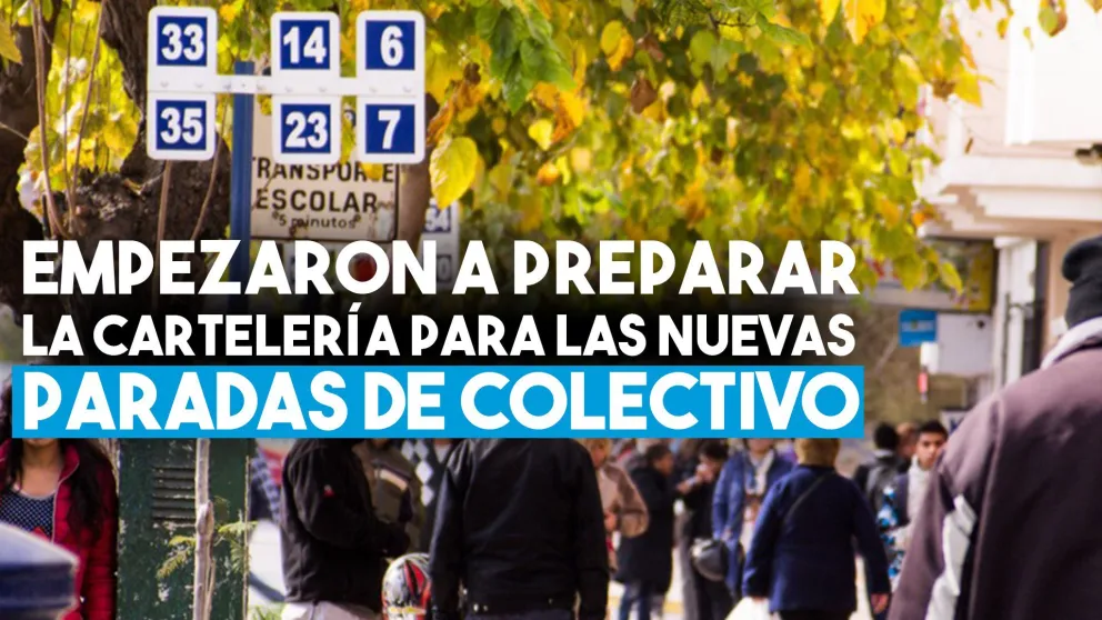 Empezaron a preparar la cartelería para las nuevas paradas de colectivo