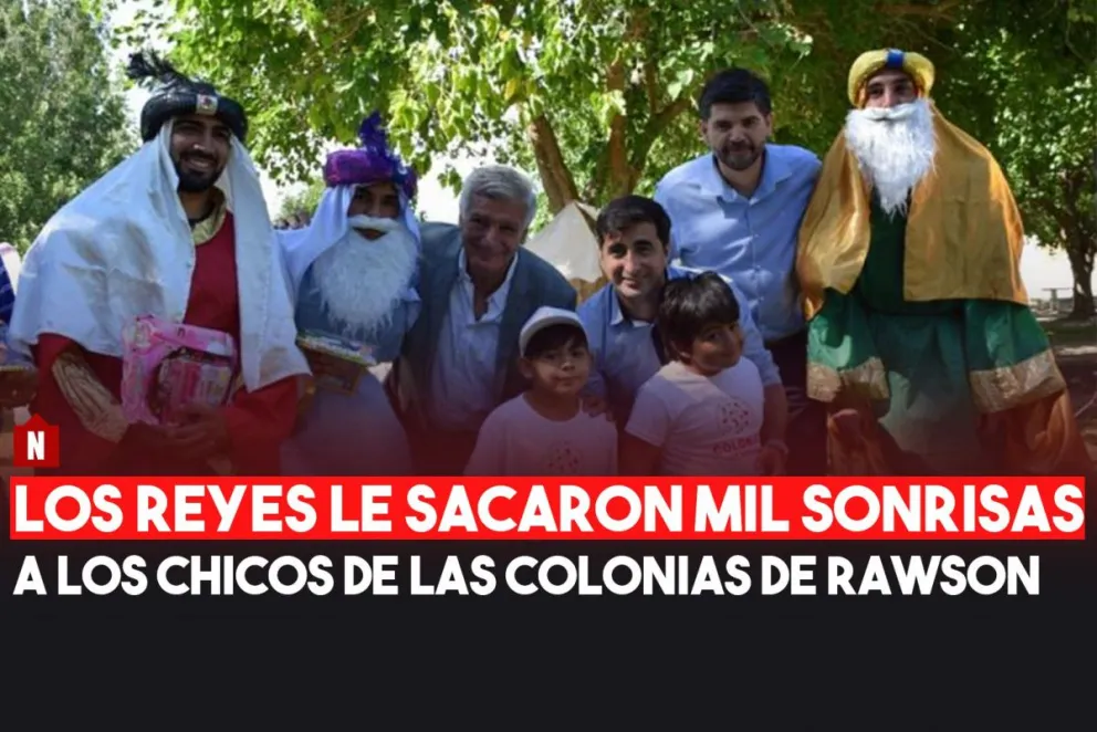 Los Reyes Magos soprendieron a los chicos de las colonias de Rawson