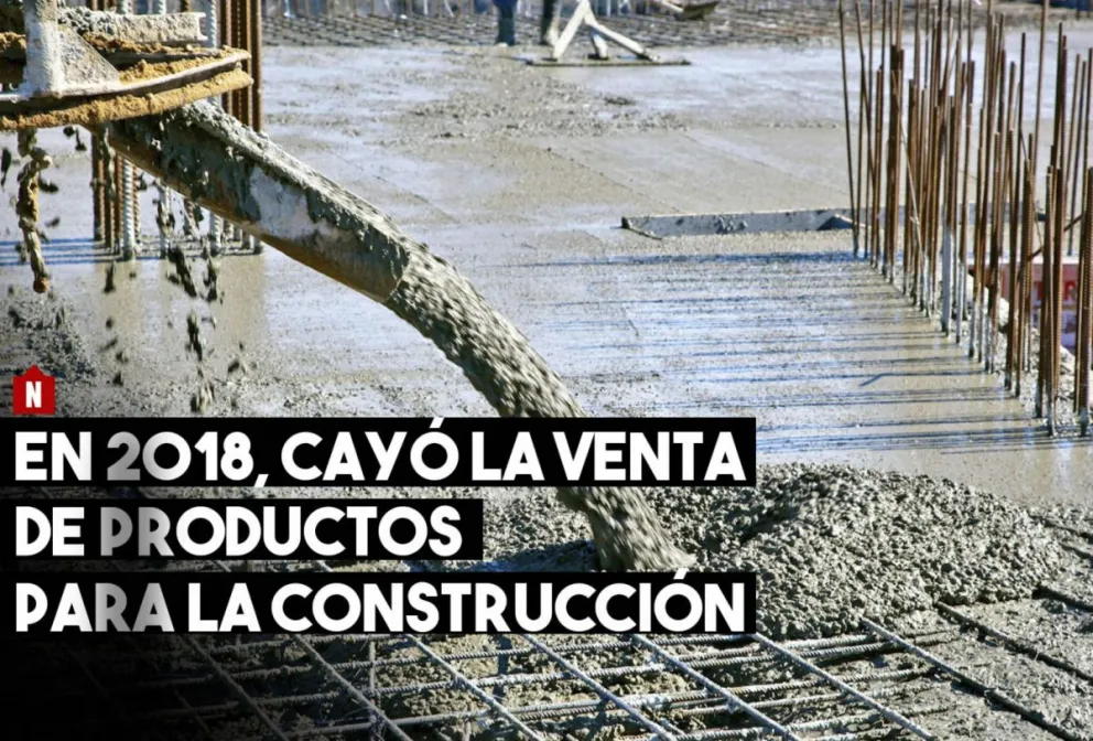 Las ventas de productos para la construcción cayeron un 31,8% en 2018
