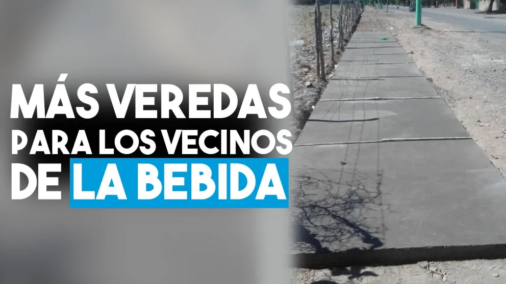 Más veredas para los vecinos de la Bebida