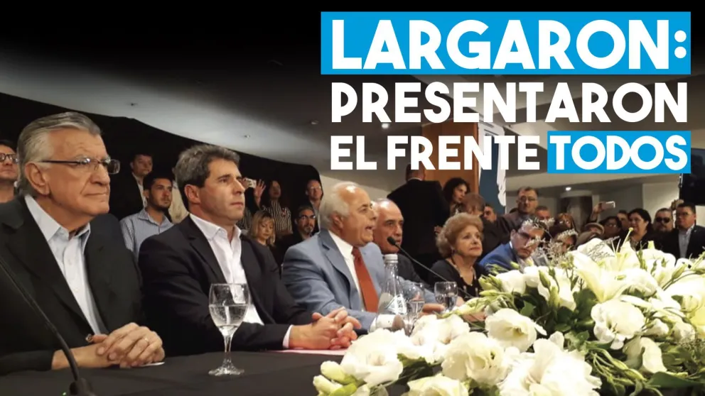El primero en mostrarse para la foto: se presentó el frente TODOS