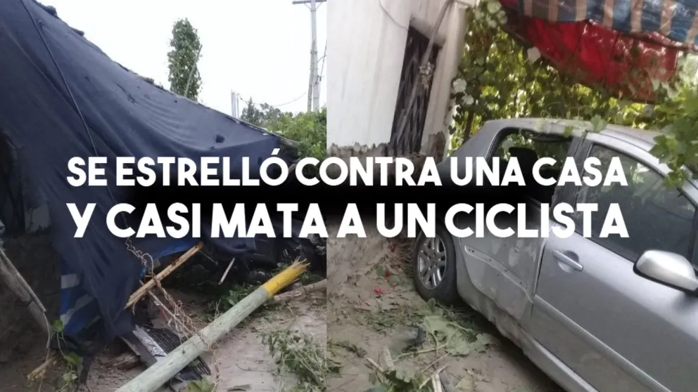 Conducía ebrio y se estrelló contra una casa