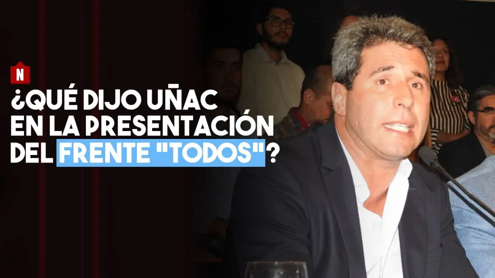 ¿Qué dijo Uñac en la presentación del frente TODOS?