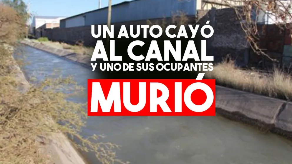 Un auto cayó al canal y uno de sus ocupantes murió