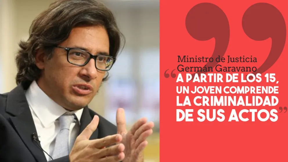 Baja de la imputabilidad: para Garavano a los 15 un joven comprende la criminalidad de sus actos