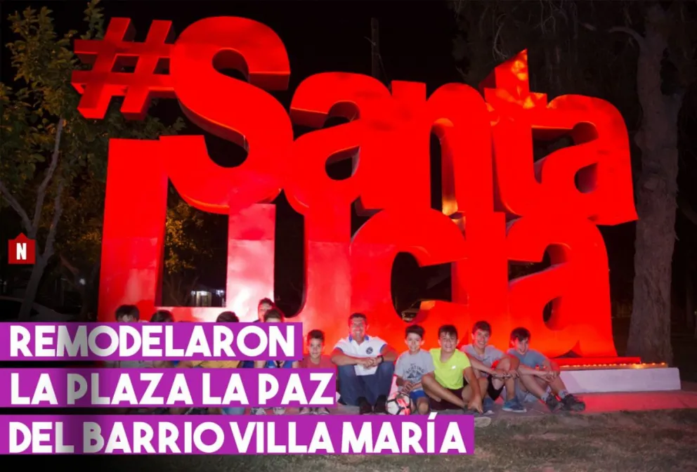 Más obras en Santa Lucía: remodelaron la plaza La Paz