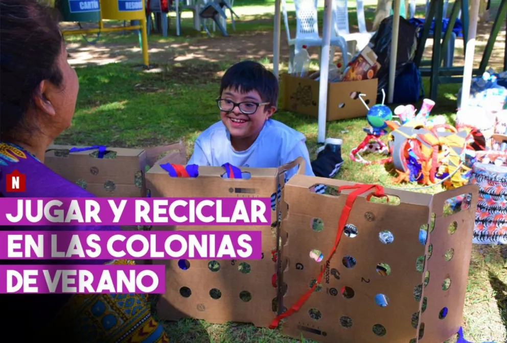 En las colonias de verano, los niños también aprenden a reciclar