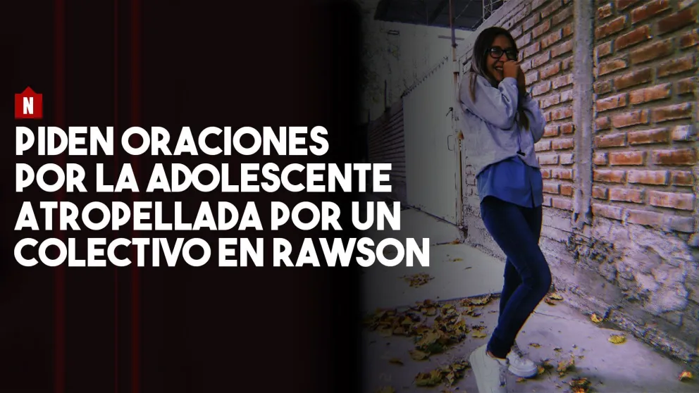 Familiares y amigos piden oraciones para la adolescente atropellada por un colectivo en Rawson