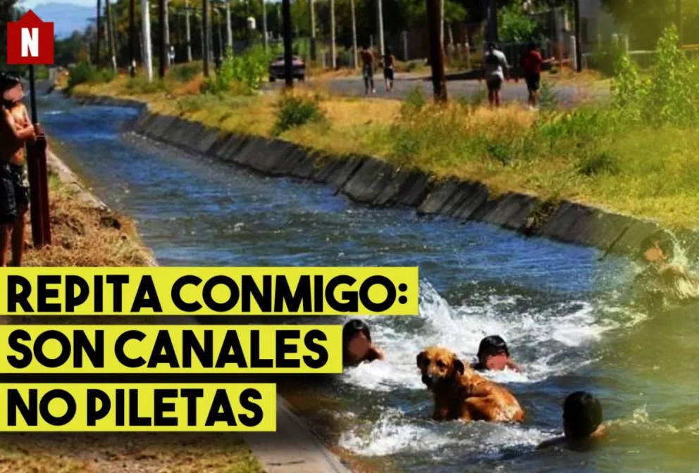 Canales de riego: reiteran advertencia y peligro de bañarse allí