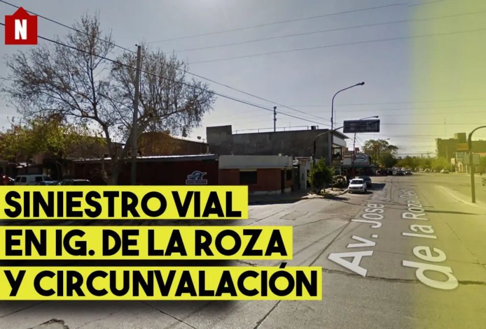 Siniestro vial en Ignacio de la Roza y lateral de Circunvalación