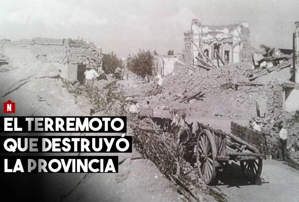 Postales de lo que dejó el terremoto de 1944