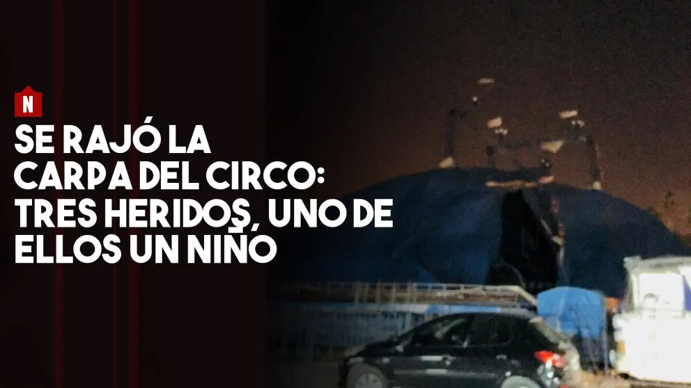 Fuerte viento: se rasgó la carpa del circo y dejó heridos