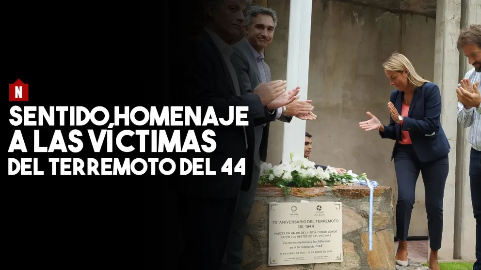 Terremoto de 1944: homenaje en la fosa común