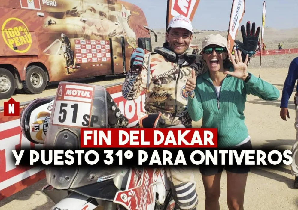 El Puchi Ontiveros hizo historia y terminó el Dakar en la posición 31