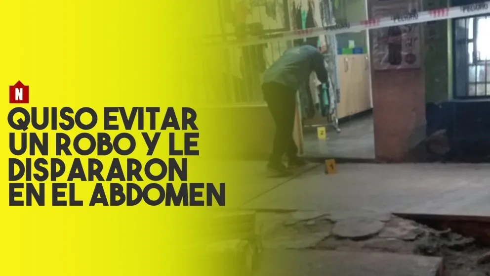 Quiso evitar un robo y le dispararon en el abdomen