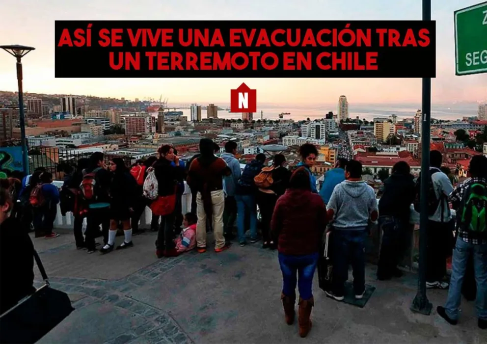Video: Así se vive una evacuación por sismos en Chile