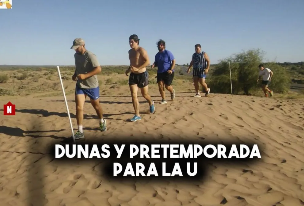 Rugby: el plantel de la U entrenó en las Dunas de Caucete