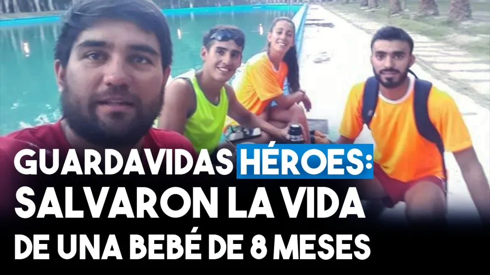 Guardavidas héroes: salvaron la vida de una bebé de 8 meses