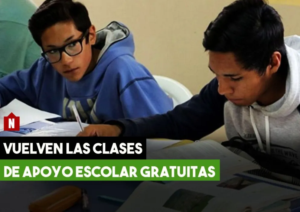 Vuelven las clases de apoyo escolar gratuitas