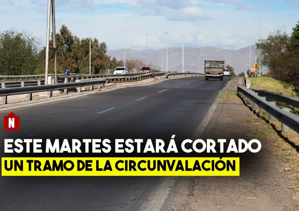 Este martes estará cortado un tramo de Av. Circunvalación