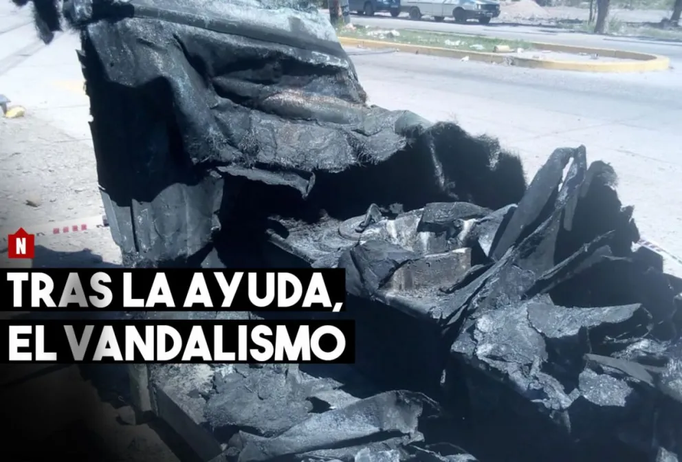 Quemaron los baños químicos del asentamiento La Paz