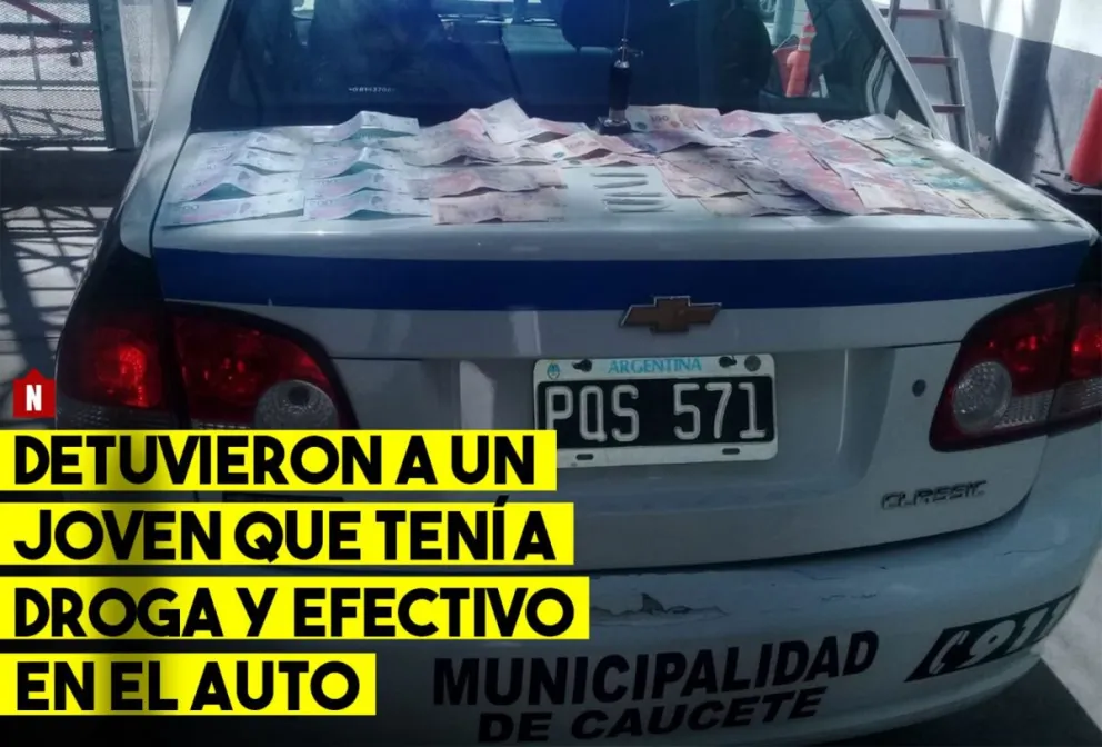 Detuvieron joven que tenía marihuana y dinero en el auto