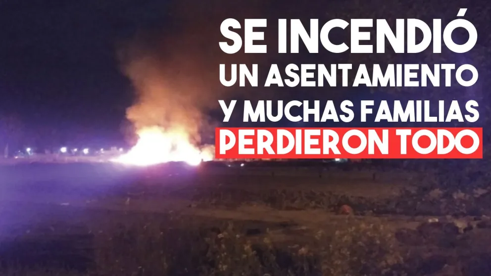 Se incendió un asentamiento y muchas familias perdieron todo