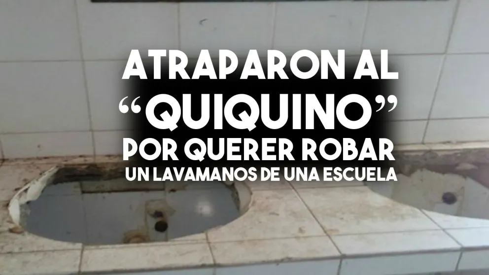 Lo atraparon queriendo llevarse un lavamanos