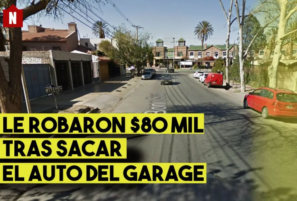 Sacó el auto del garaje y le robaron $80 mil