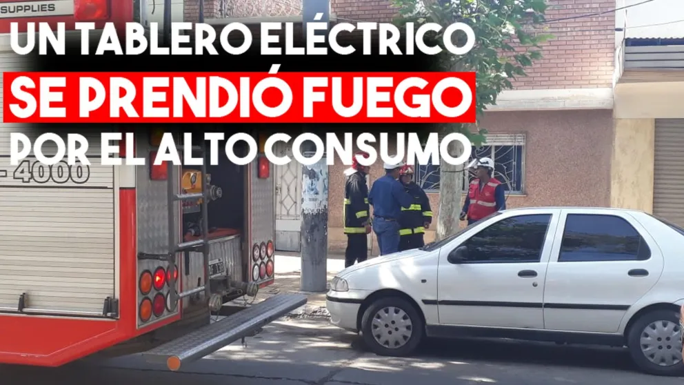 Por una sobrecarga en el consumo, se incendió un tablero eléctrico