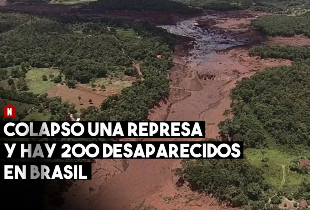 Se rompió la represa de una minera en Brasil y hay 200 desaparecidos