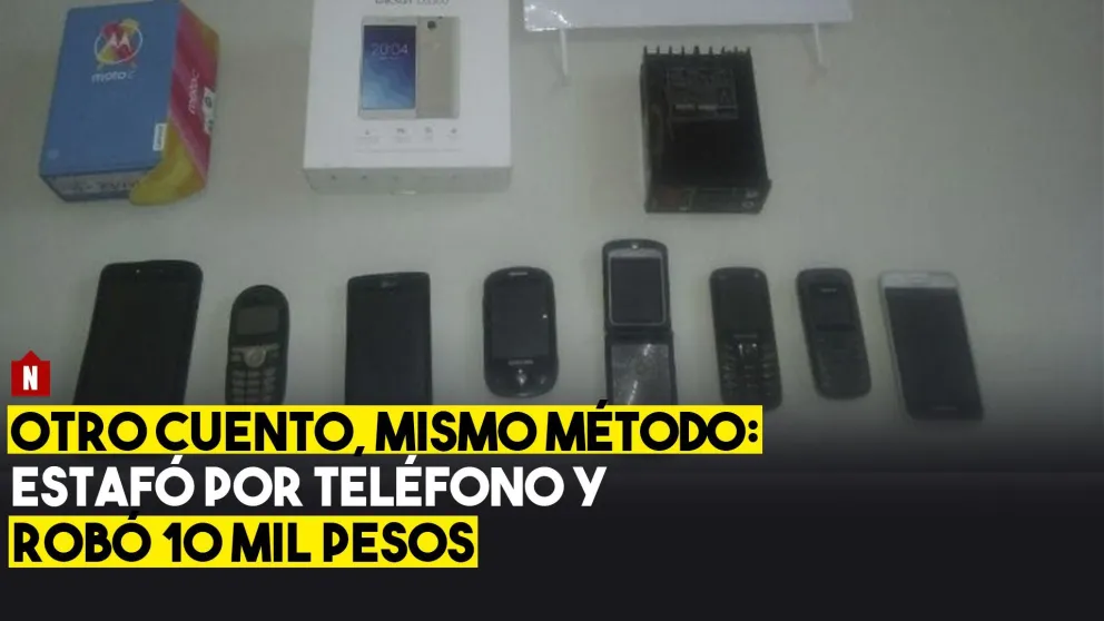 Otro cuento, mismo método: estafó por teléfono y robó 10 mil pesos