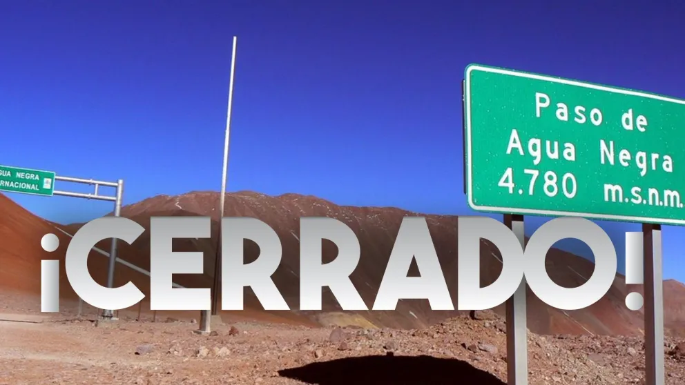 El Paso Internacional Agua Negra, inhabilitado por material de arrastre