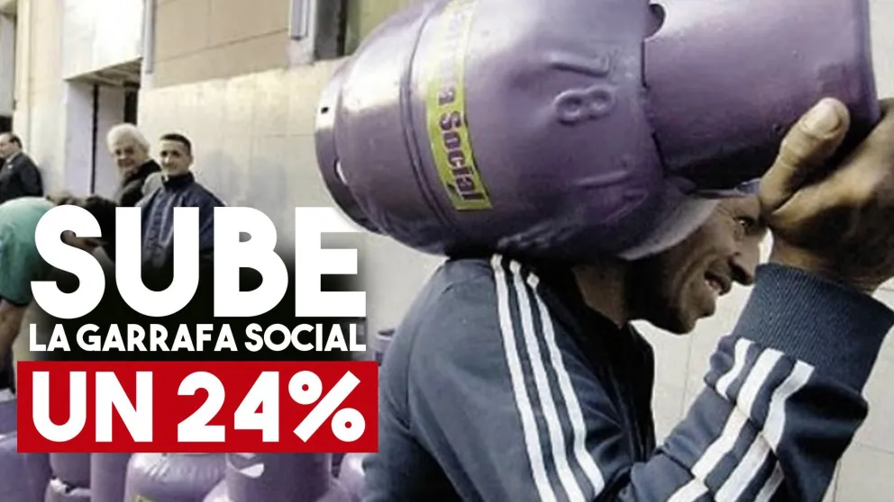 Todo sube, ahora la garrafa social aumenta un 24%