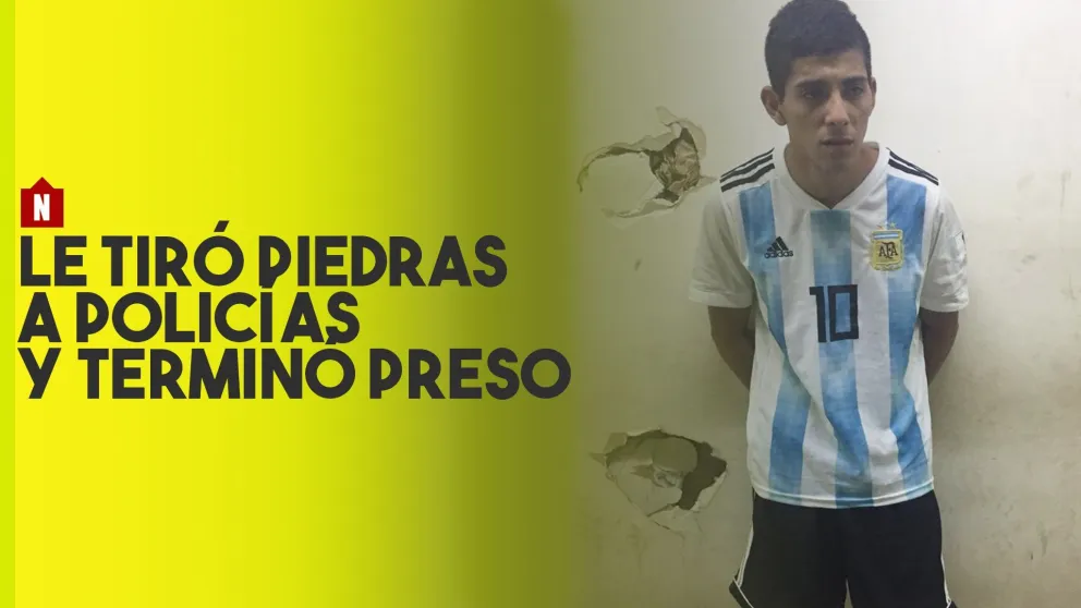 Preso por tirarle piedras a policías