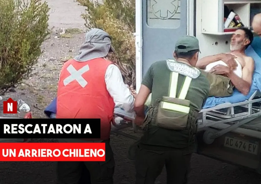 Rescatan a un arriero chileno
