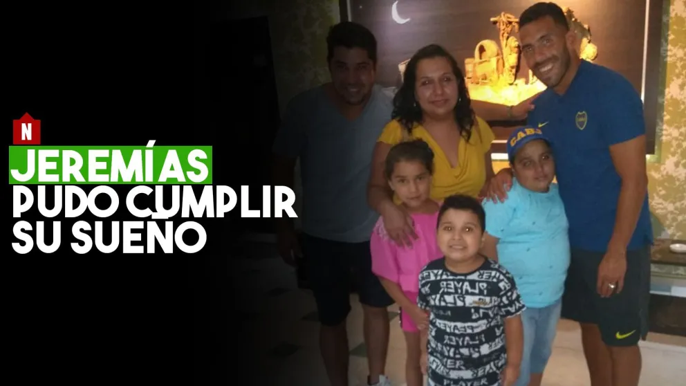 Jeremías cumplió el sueño de conocer a Tévez