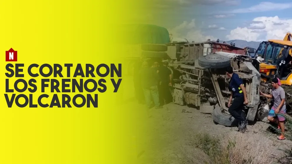 Se cortaron los frenos y volcaron
