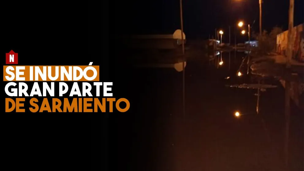 Se inundó gran parte de Sarmiento
