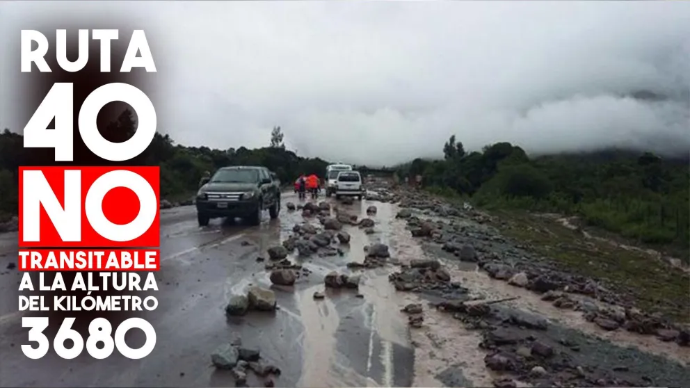 Por trabajos la Ruta 40 intransitable a la altura del km 3680