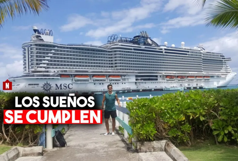 Es sanjuanino, tiene 27 años y trabajará en un crucero durante un año