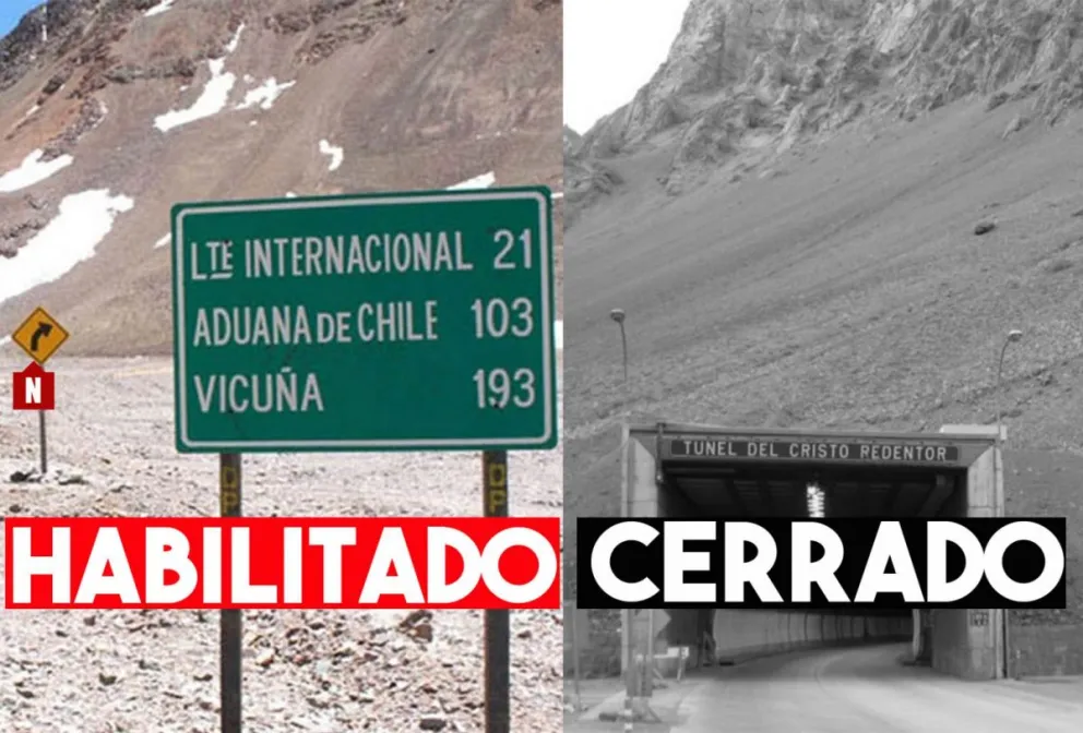 Cerraron el paso Cristo Redentor pero Agua Negra está transitable
