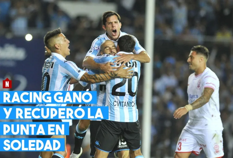 Racing superó 3-1 a Huracán y recuperó la cima de la Superliga en soledad