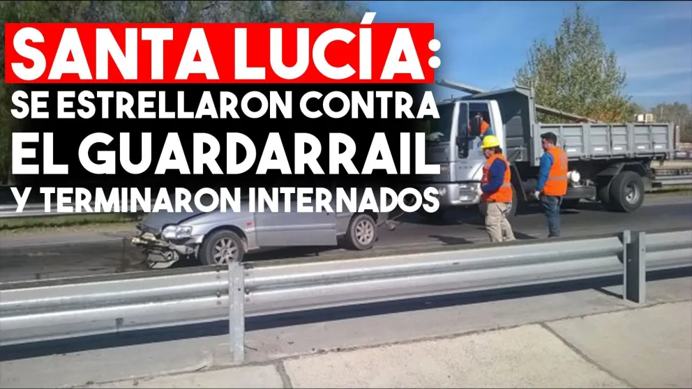 Se estrellaron contra el guardarrail