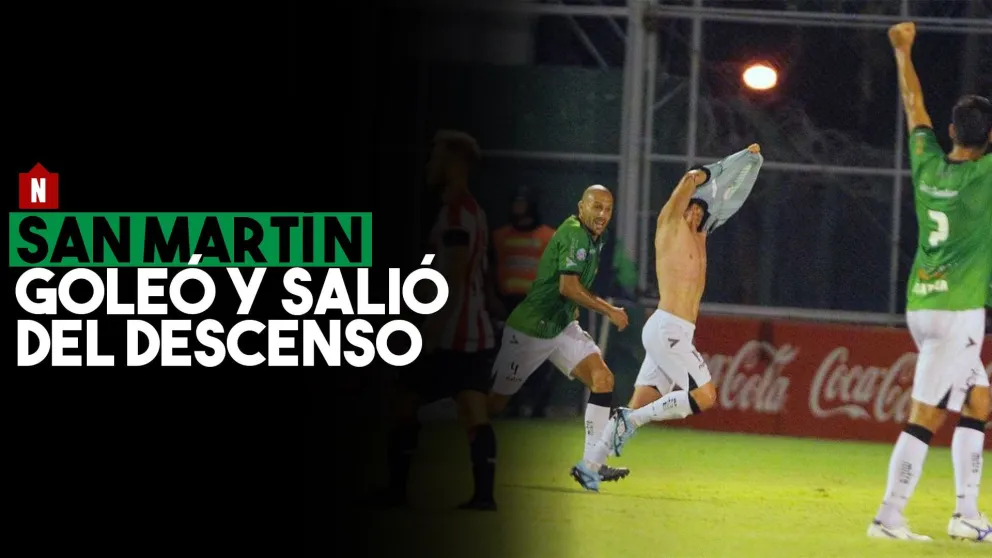 San Martín goleó y salió del descenso