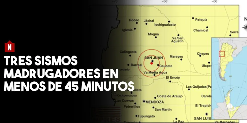 Seguidilla de sismos en la madrugada sanjuanina