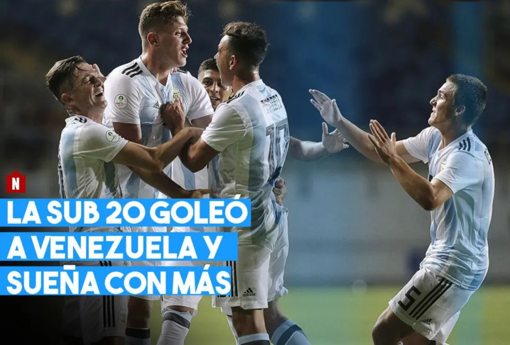 La Sub 20 goleó a Venezuela
