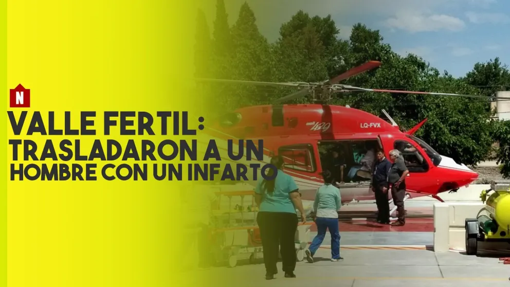 Traen de urgencia a un hombre desde Valle Fértil